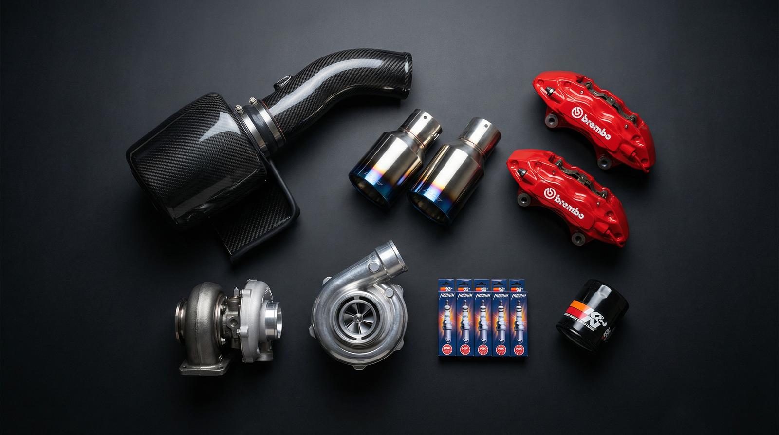 明星修车改装配件展示